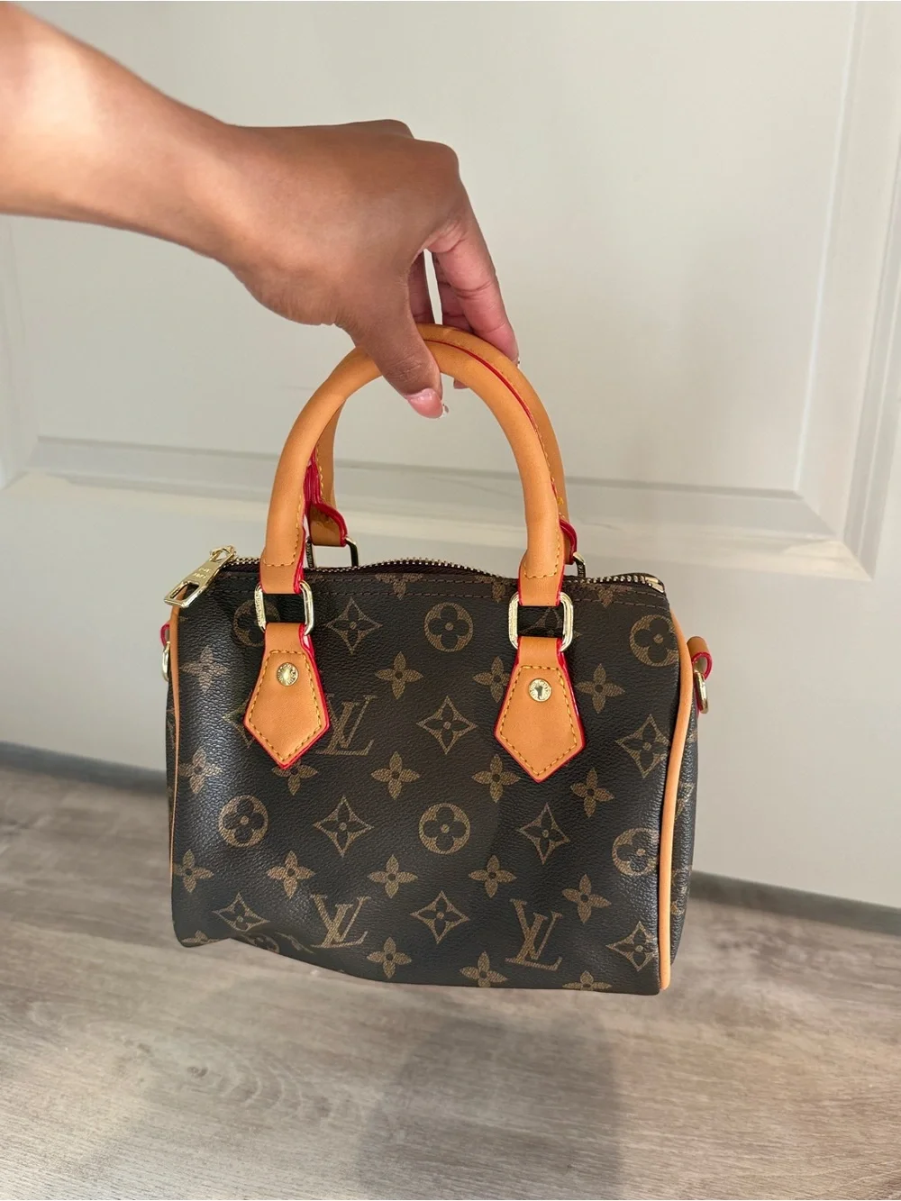 Classic Monogram Mini Satchel in Brown and Tan